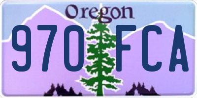 OR license plate 970FCA