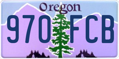 OR license plate 970FCB