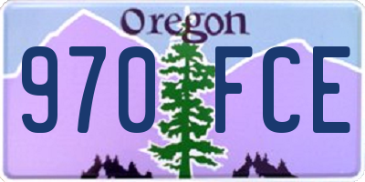 OR license plate 970FCE