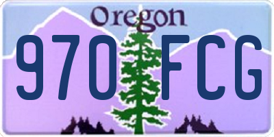 OR license plate 970FCG