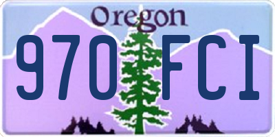 OR license plate 970FCI