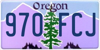 OR license plate 970FCJ