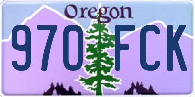 OR license plate 970FCK