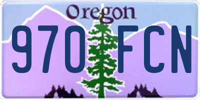 OR license plate 970FCN