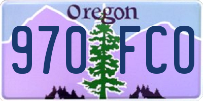 OR license plate 970FCO