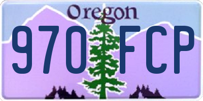 OR license plate 970FCP