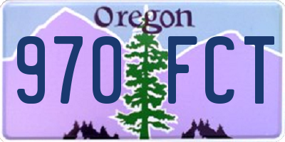 OR license plate 970FCT
