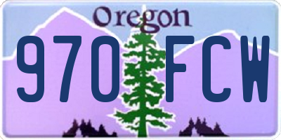OR license plate 970FCW