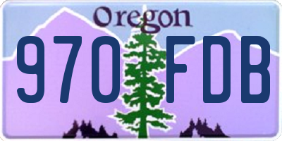 OR license plate 970FDB