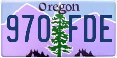 OR license plate 970FDE
