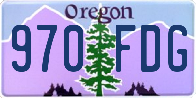 OR license plate 970FDG