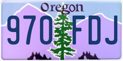 OR license plate 970FDJ