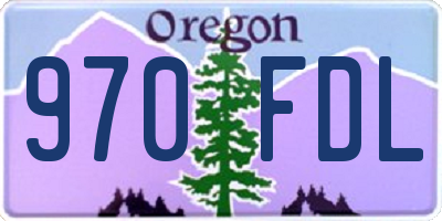 OR license plate 970FDL