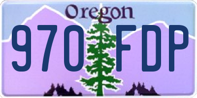 OR license plate 970FDP