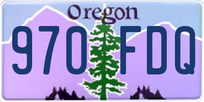 OR license plate 970FDQ