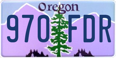 OR license plate 970FDR