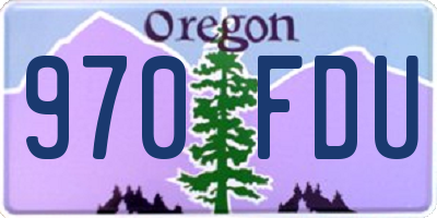 OR license plate 970FDU