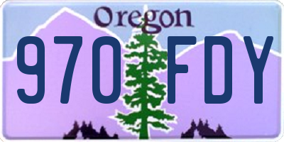 OR license plate 970FDY