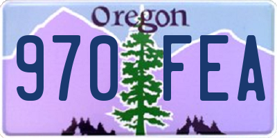 OR license plate 970FEA