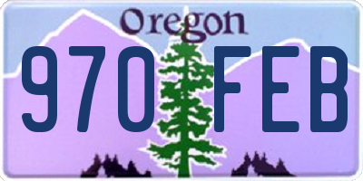 OR license plate 970FEB