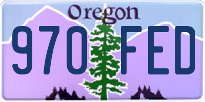 OR license plate 970FED