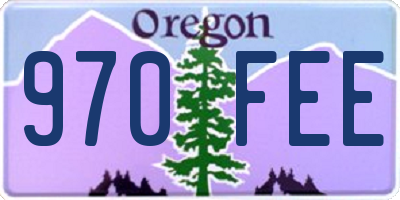 OR license plate 970FEE