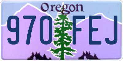 OR license plate 970FEJ