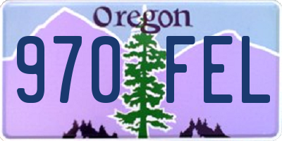 OR license plate 970FEL
