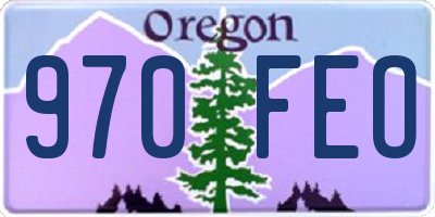 OR license plate 970FEO