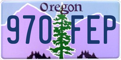 OR license plate 970FEP