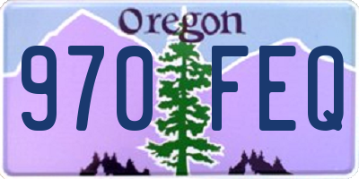 OR license plate 970FEQ
