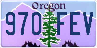 OR license plate 970FEV