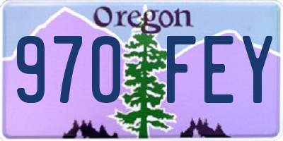 OR license plate 970FEY