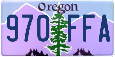 OR license plate 970FFA