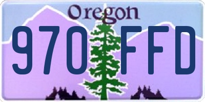 OR license plate 970FFD