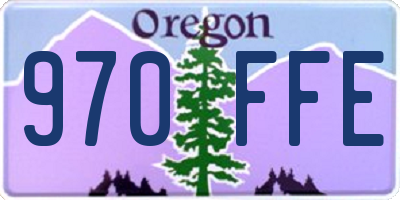 OR license plate 970FFE