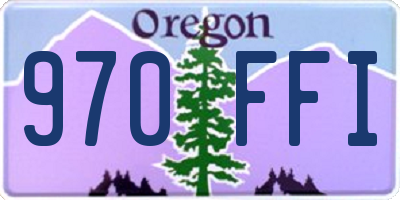 OR license plate 970FFI