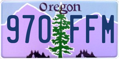 OR license plate 970FFM