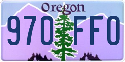 OR license plate 970FFO