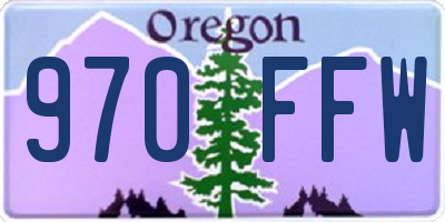 OR license plate 970FFW