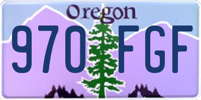 OR license plate 970FGF