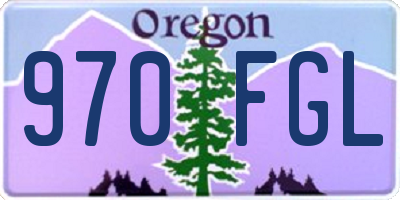 OR license plate 970FGL