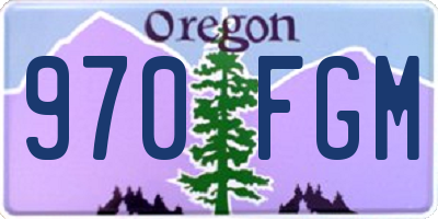 OR license plate 970FGM