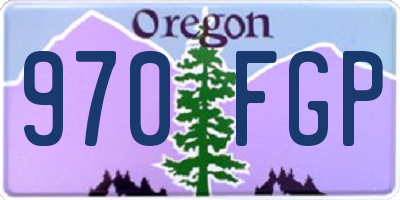 OR license plate 970FGP