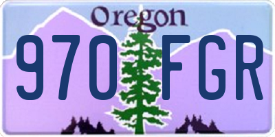 OR license plate 970FGR