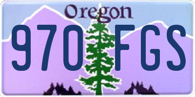 OR license plate 970FGS