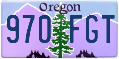 OR license plate 970FGT