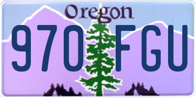 OR license plate 970FGU