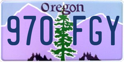 OR license plate 970FGY
