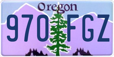 OR license plate 970FGZ